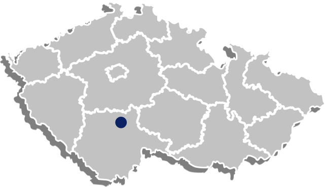 Mapa s polohou obce Drhovice
